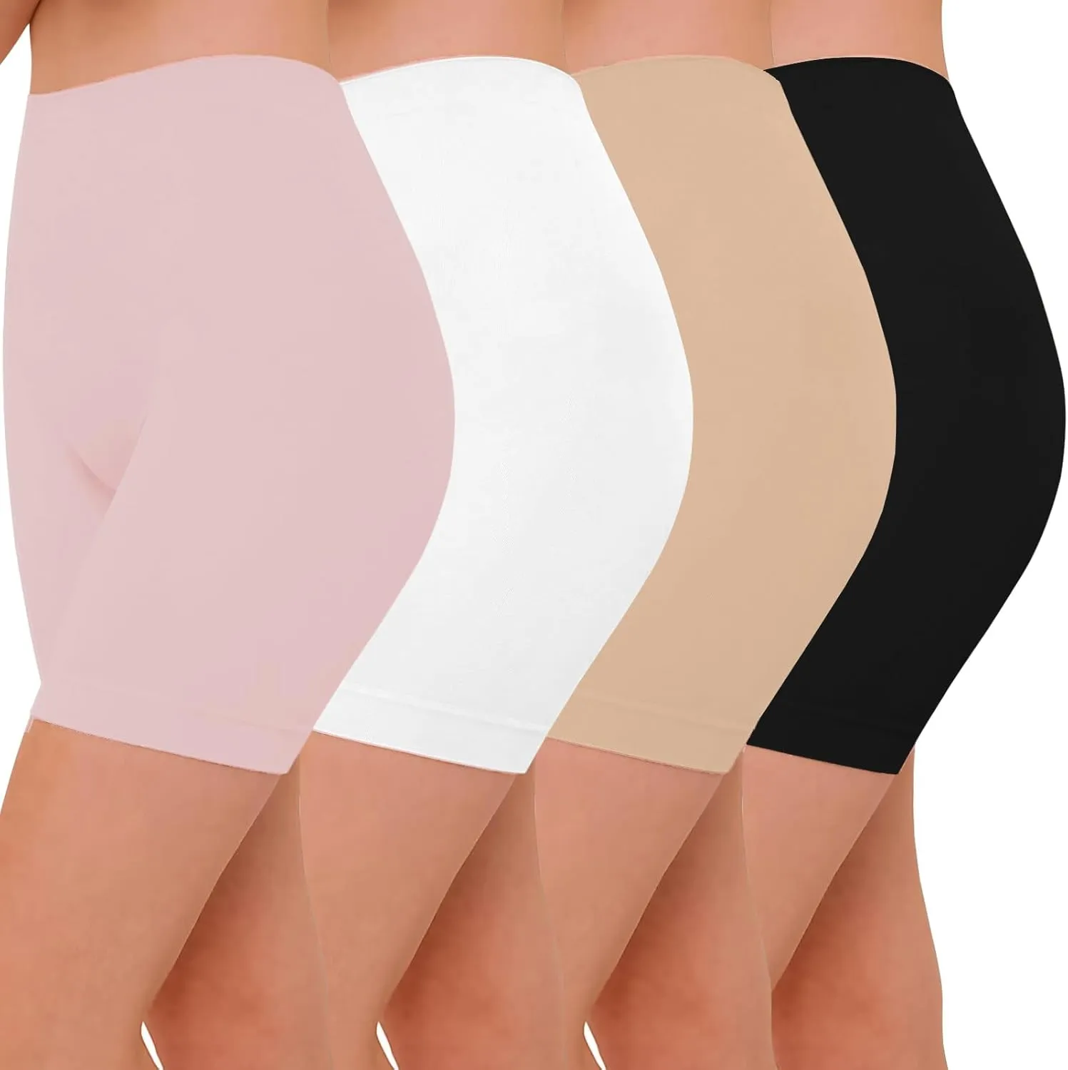 3 Pack Slip Shorts for Women Under Dresses, Seamless Anti Chafing Shorts Summer