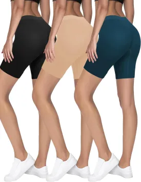 3 Pack Slip Shorts for Women Under Dresses, Seamless Anti Chafing Shorts Summer