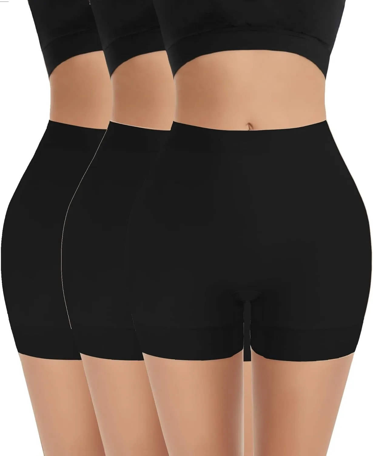 3 Pack Slip Shorts for Women Under Dresses, Seamless Anti Chafing Shorts Summer