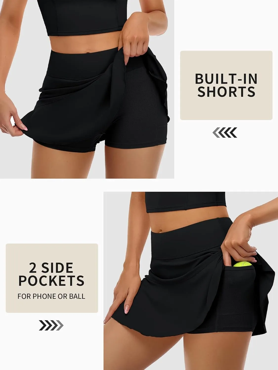 ATTRACO Tennis Dress for Women with Shorts and Pockets Racerback Golf Workout Outfits
