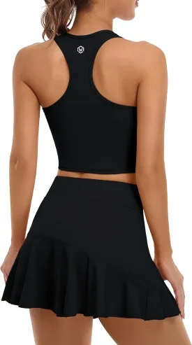 ATTRACO Tennis Dress for Women with Shorts and Pockets Racerback Golf Workout Outfits