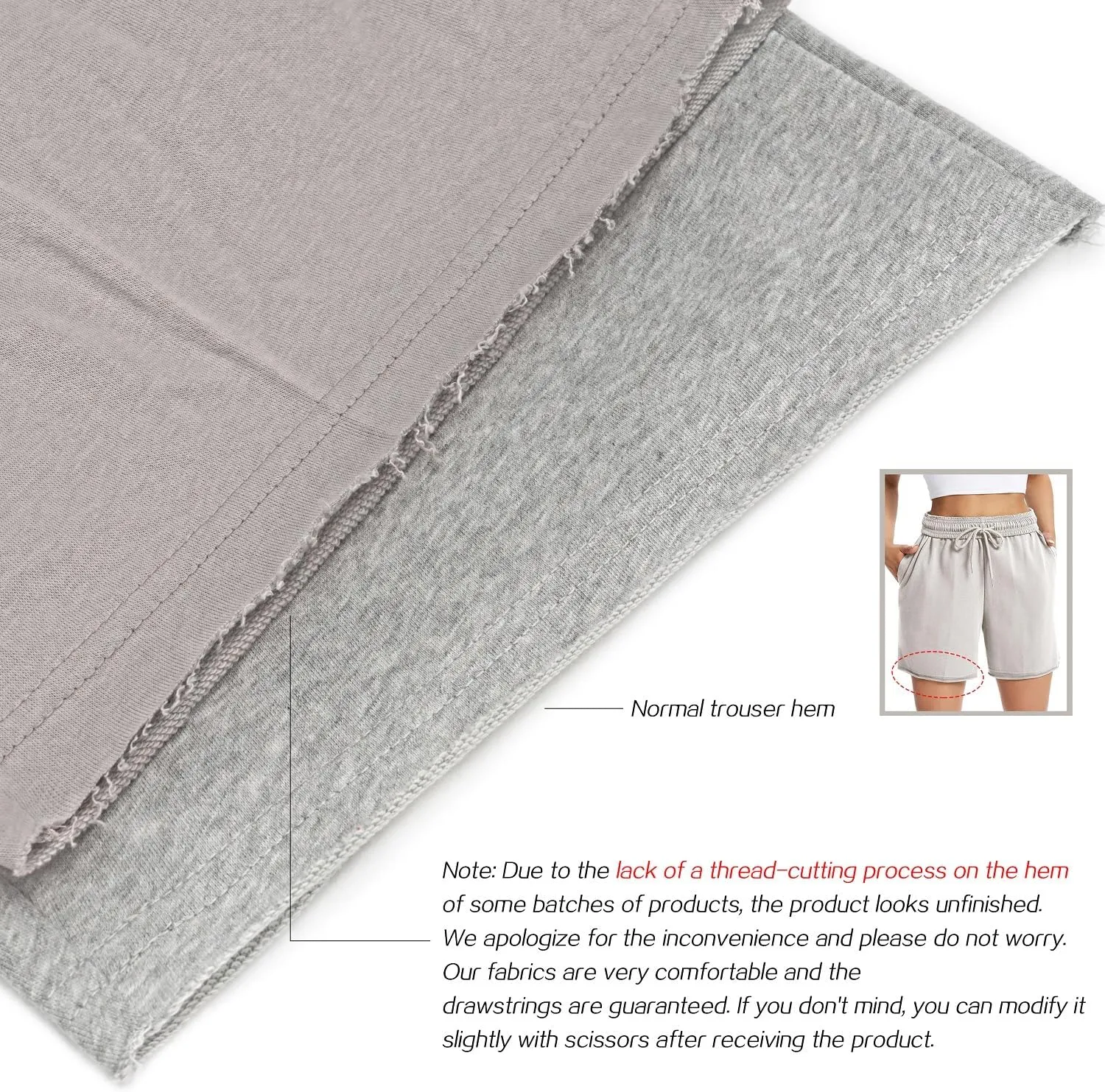 Auriviz Womens Sweat Shorts Comfy Cotton Casual Drawstring Shorts Workout Lounge High Waisted Summer Shorts with Pockets