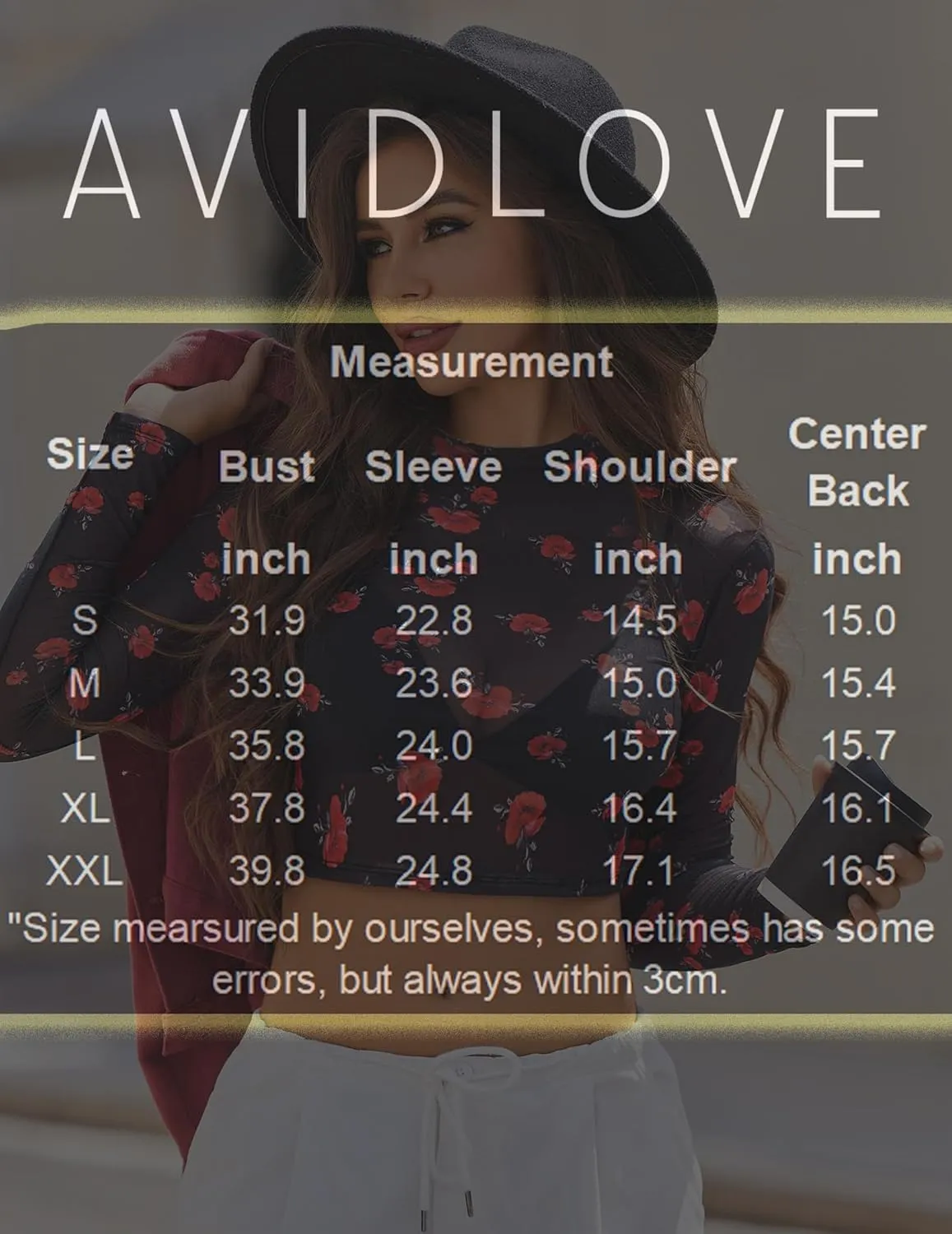 Avidlove Mesh Top Mesh Crop Top for Women Y2K Long Sleeve Mock Neck Top S-XXL
