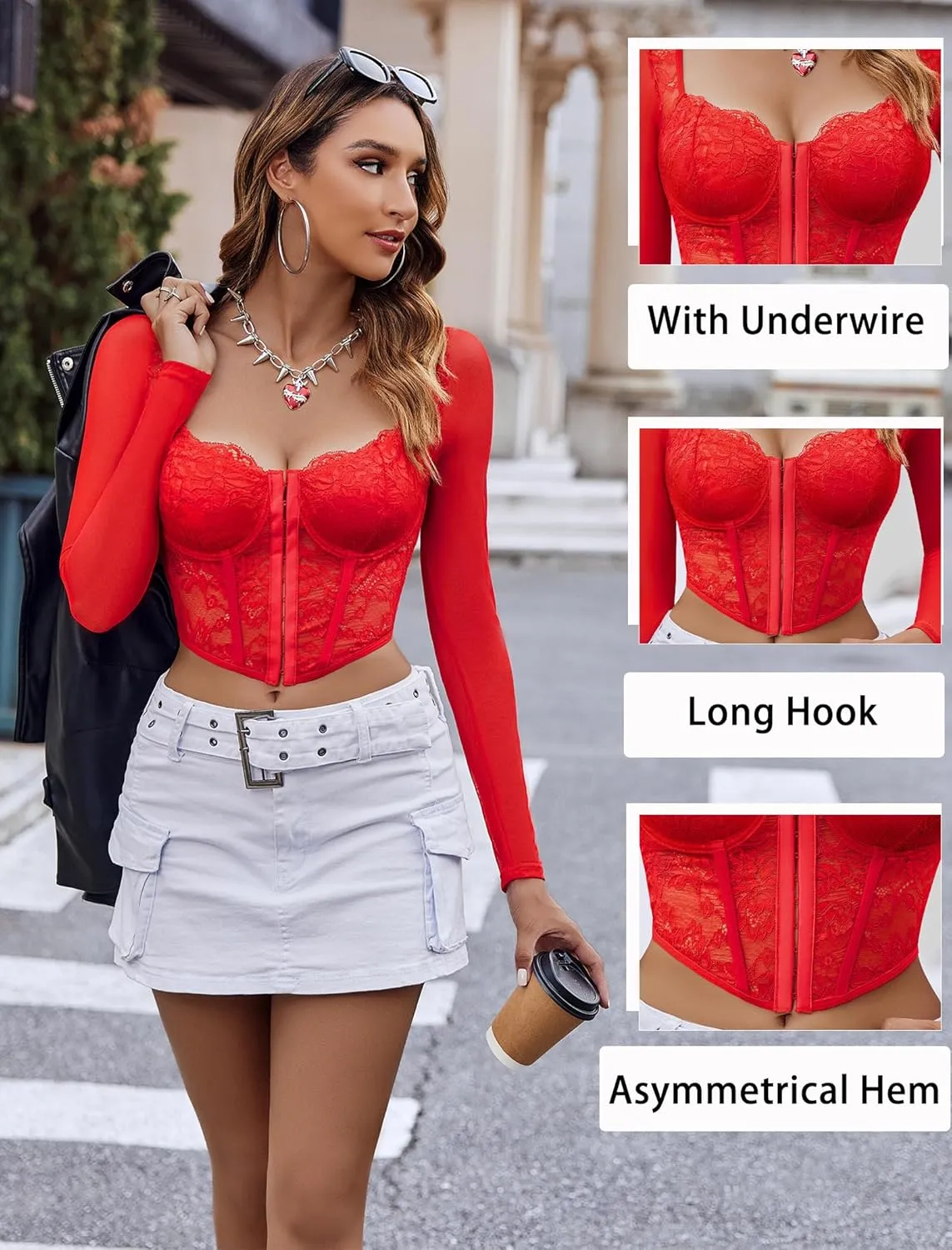 Avidlove Women Mesh Top Lace Crop Top Long Sleeve Sheer Blouse Y2K Mesh Shirts Sexy Going Out Tops Summer Outfits 2025