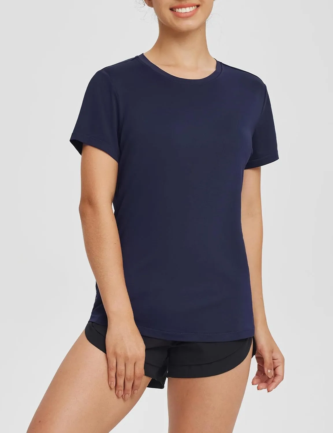 baleaf Women's Running Shirts Short Sleeve Workout Athletic Tops Moisture Wicking Quick Dry Exercise Hiking UV Sun Shirt