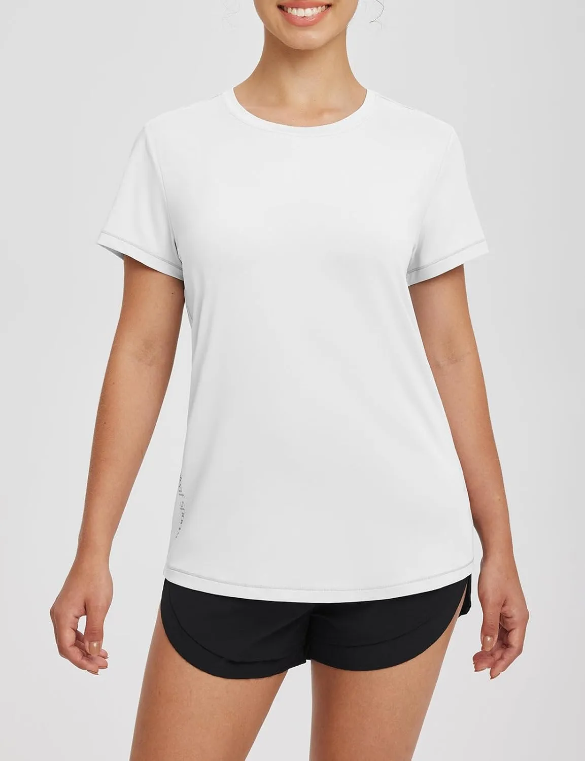 baleaf Women's Running Shirts Short Sleeve Workout Athletic Tops Moisture Wicking Quick Dry Exercise Hiking UV Sun Shirt