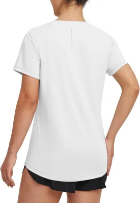 baleaf Women's Running Shirts Short Sleeve Workout Athletic Tops Moisture Wicking Quick Dry Exercise Hiking UV Sun Shirt
