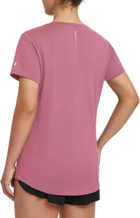 baleaf Women's Running Shirts Short Sleeve Workout Athletic Tops Moisture Wicking Quick Dry Exercise Hiking UV Sun Shirt