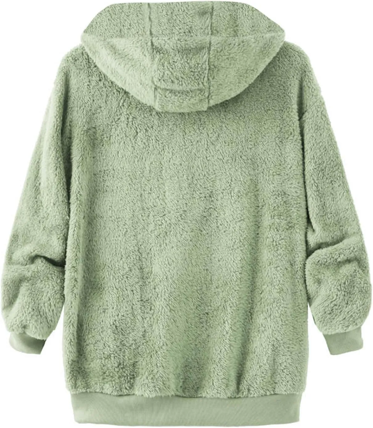 Cbcbtwo Fuzzy Fleece Jacket for Women Winter Coat Oversized Sherpa Cardigan Outwear Fur Warm Shagy Teddy Coats with Hood