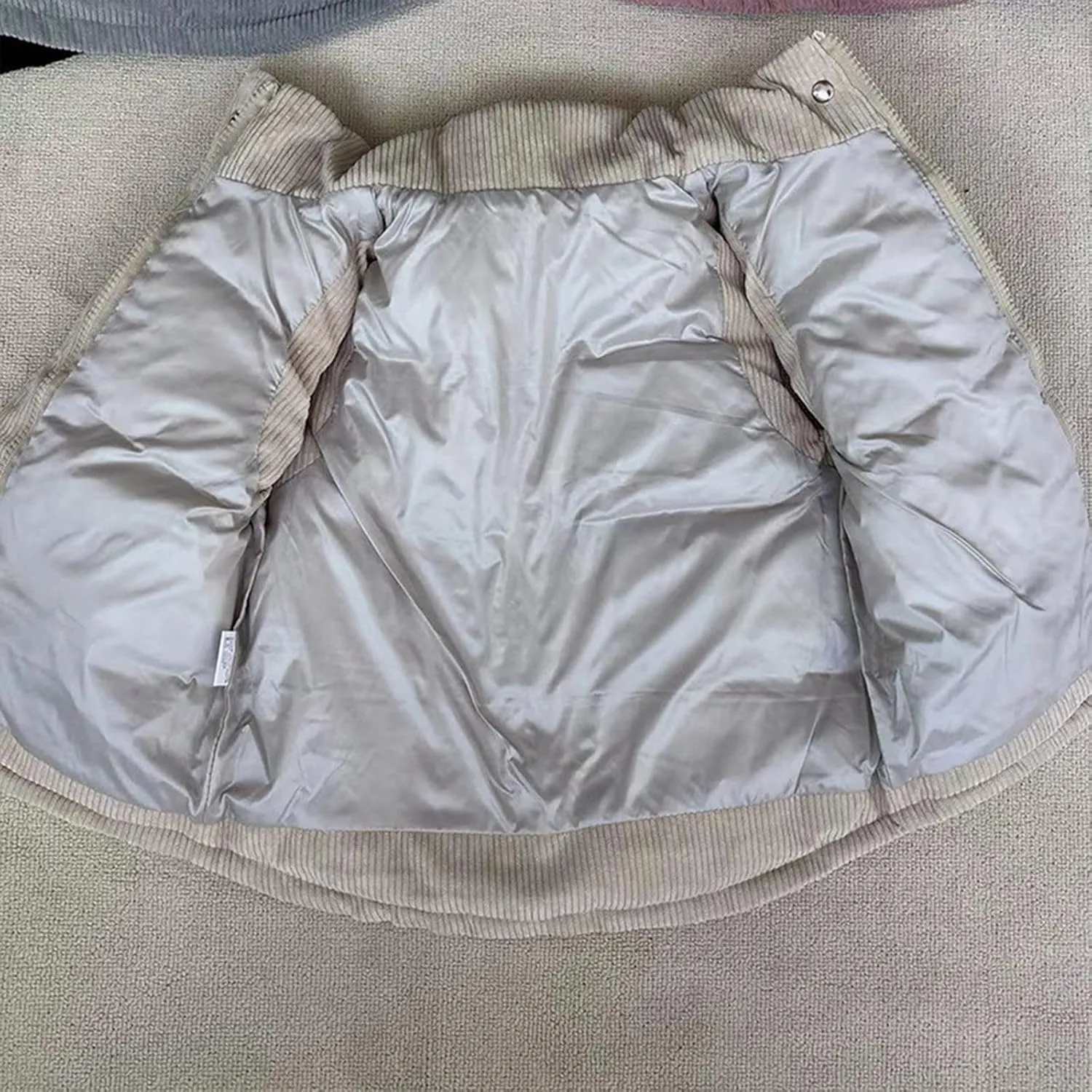 Girls and Toddler's Puffer Vest Sleeveless Corduroy Jacket Winter Coat Baby Down Coat Padded Quilted Vest Waistcoat