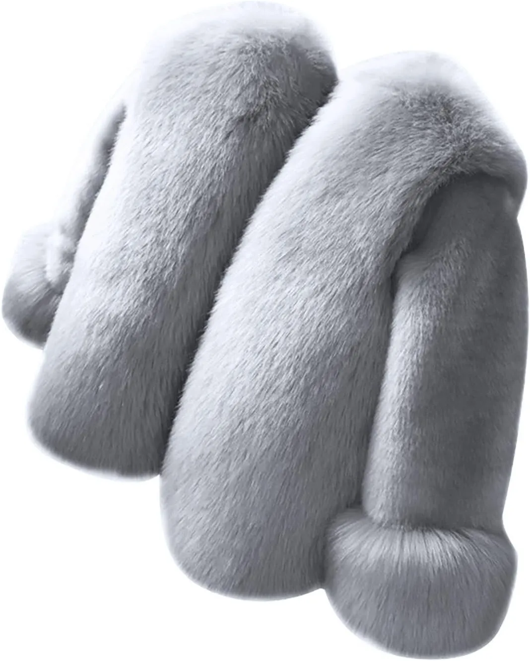 Girls Faux Fur Jacket Kids Winter Dress Coat Toddler Fuzzy Fleece Jacket Elegant Princess Coat Trendy Thicken Overcoat