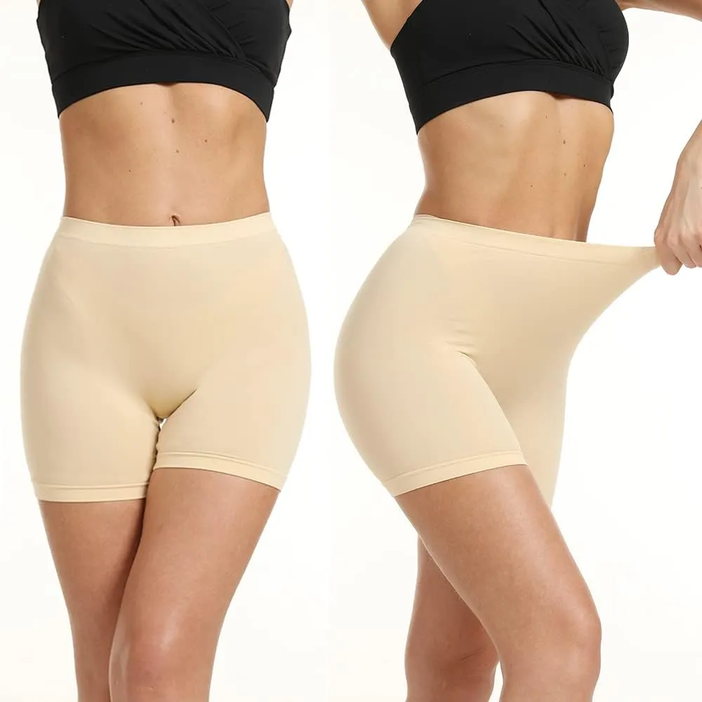 LALESTE Slip Shorts Womens Under Dress Seamless Smooth Anti Chafing Bike Shorts Boy Shorts Underwear Boxer Briefs