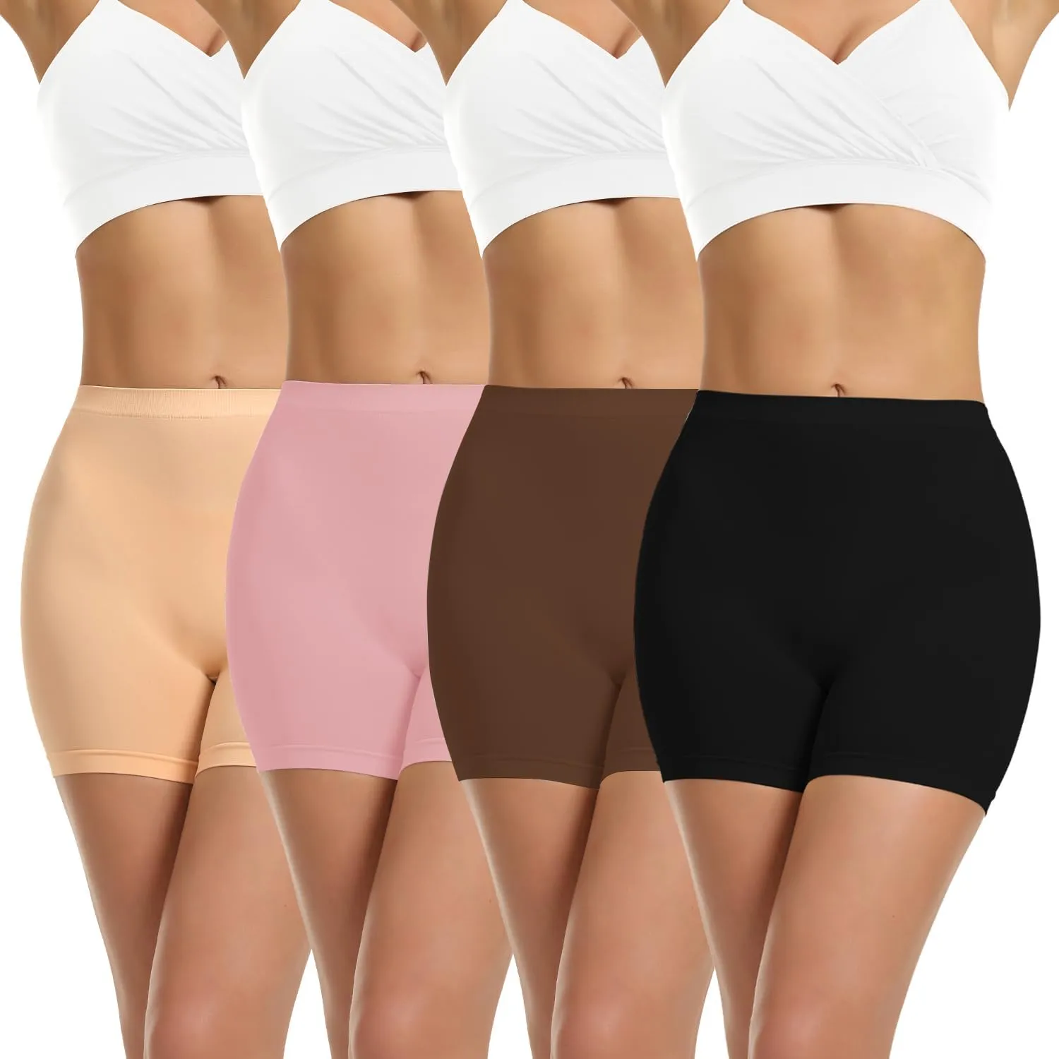 LALESTE Slip Shorts Womens Under Dress Seamless Smooth Anti Chafing Bike Shorts Boy Shorts Underwear Boxer Briefs