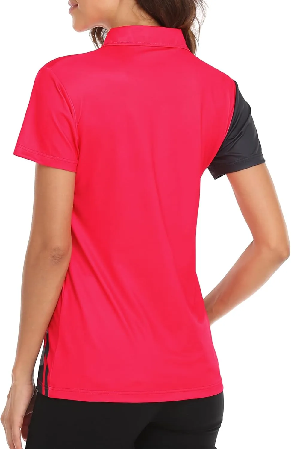 Little Beauty Women's Golf Polo Shirts Short Sleeve Moisture Wicking Tennis Athletic Shirt with 3 Button