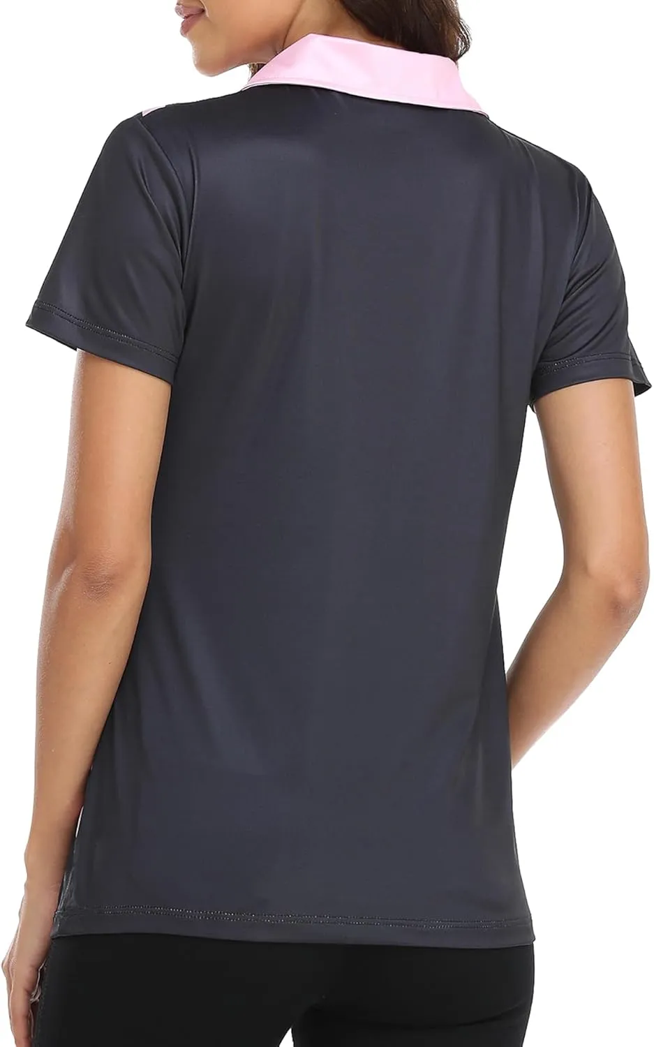 Little Beauty Women's Golf Polo Shirts Short Sleeve Moisture Wicking Tennis Athletic Shirt with 3 Button