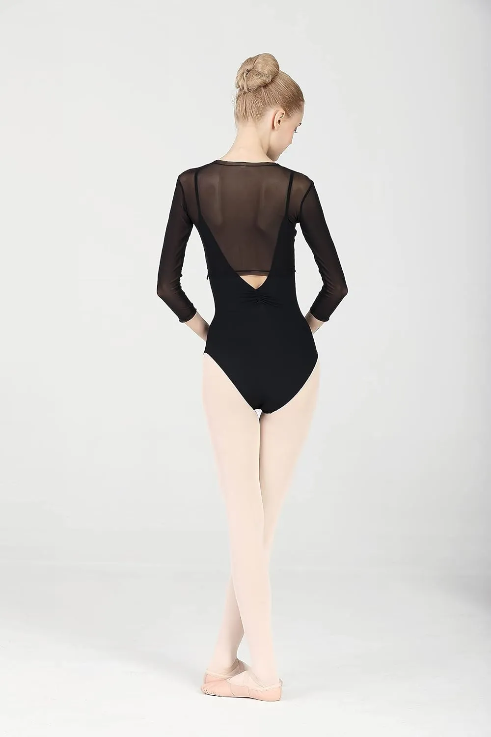 Long Sleeved Mesh Crop Top for Dance - Warmup Dance Tops for Women