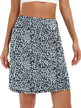 LouKeith 19" Knee Length Skorts Skirts for Women Tennis Skirts Athletic Golf Skorts Casual Workout Skirt with Shorts Pockets