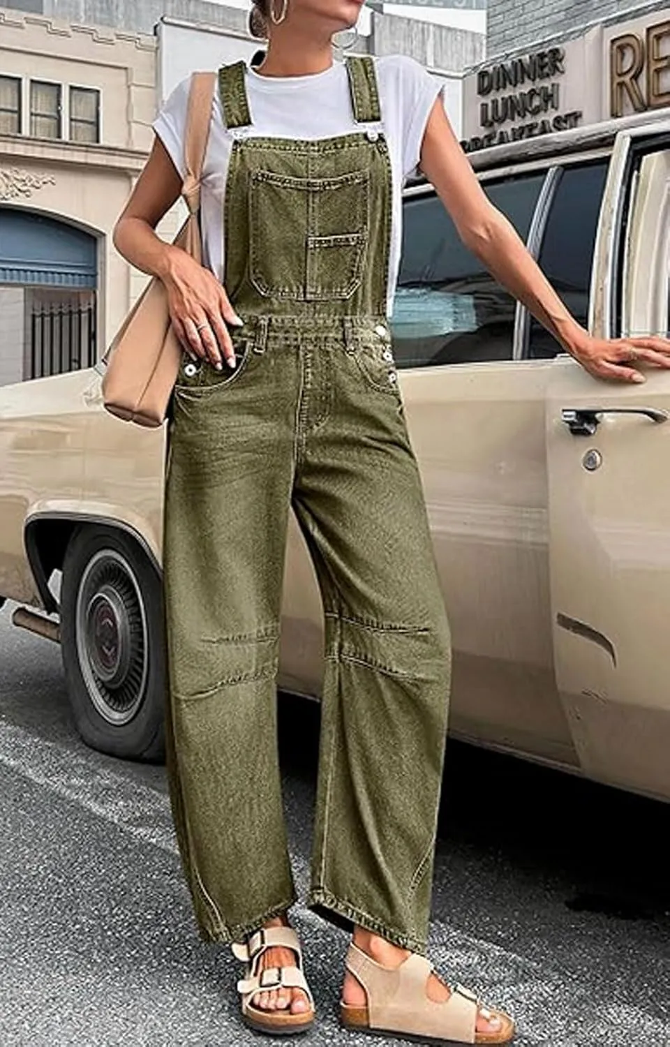 loveimgs Women Y2k Baggy Barrel Jeans Overalls Wide Leg Denim Pants Bib Overalls Jumpsuit Boyfriend Patchwork Jeans