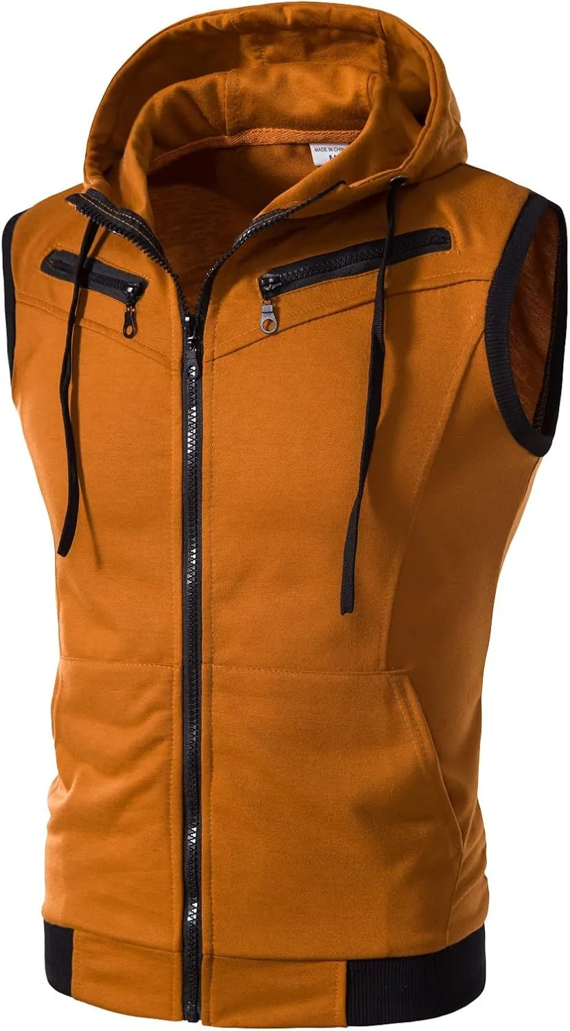 Men Vest Warm Vest Solid Color Loose Coat Fleece Men Puffer Vest Men Big And Tall Sleeveless Puffer Vest