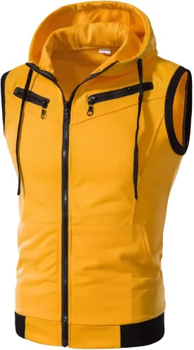 Men Vest Warm Vest Solid Color Loose Coat Fleece Men Puffer Vest Men Big And Tall Sleeveless Puffer Vest
