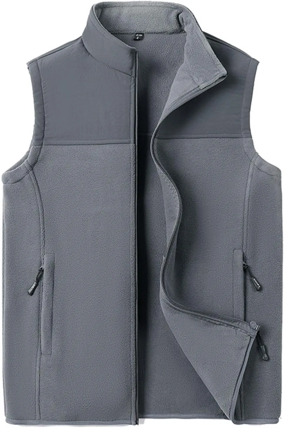 Men Vest Warm Vest Solid Color Loose Coat Fleece Men Puffer Vest Men Big And Tall Sleeveless Puffer Vest