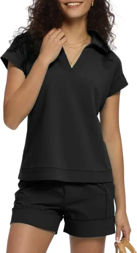 Micoson Womens Two Piece Sets Summer V Neck Short Sets Cap Sleeve Top and Drawstring Shorts with Pockets