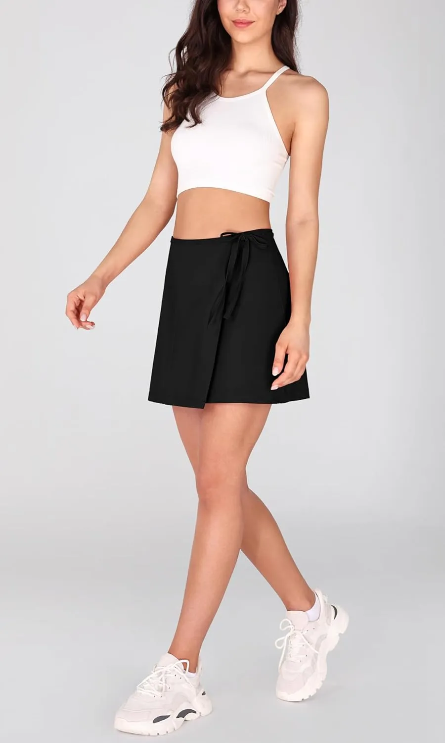 ODODOS Wrap Skorts for Women Built-in Shorts High Waist Tennis Skirts with Pockets for Casual Athletic Golf