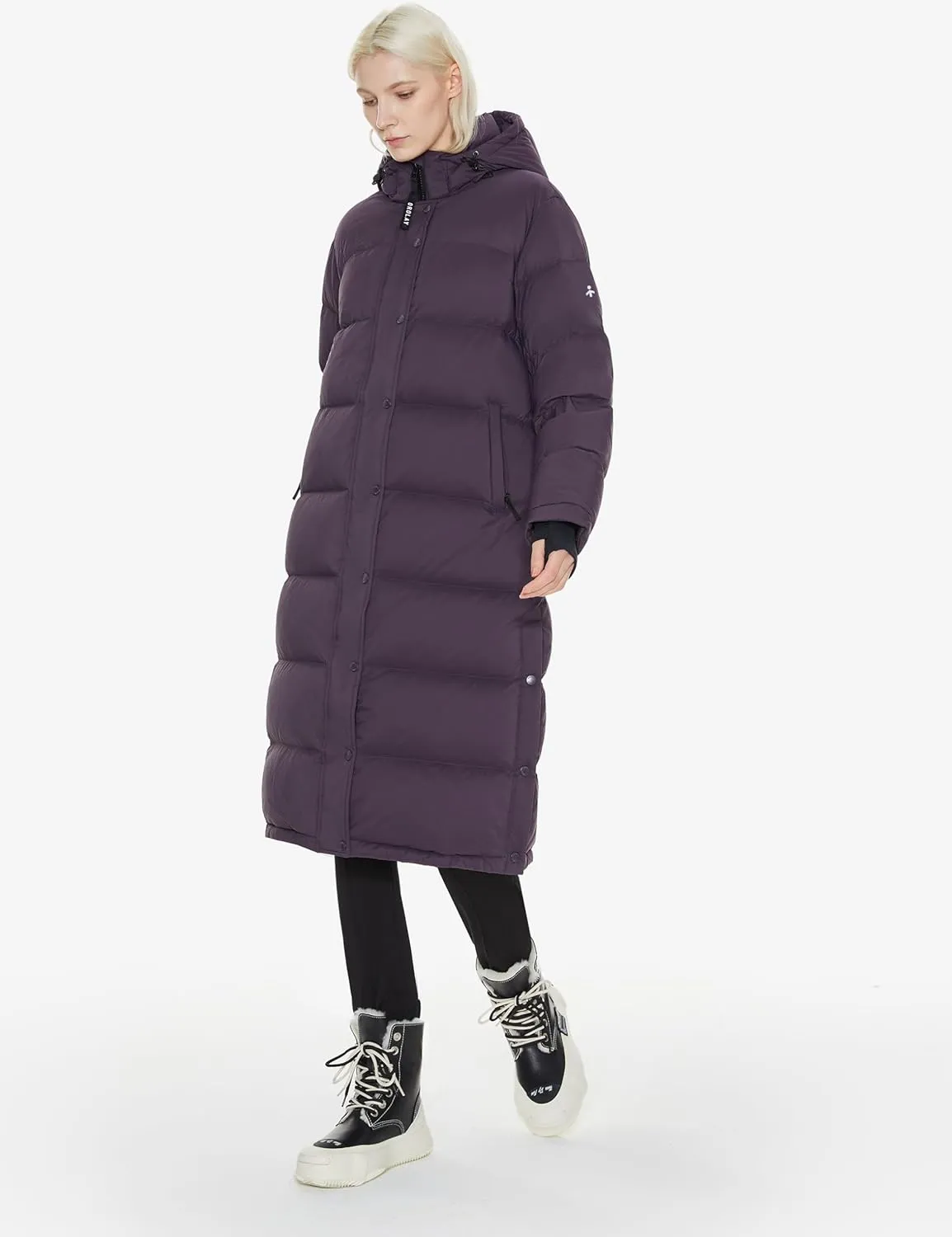 Orolay Women's Maxi Puffer Jacket Winter Warm Down Coat Casual Loose Jacket with Detachable Hood