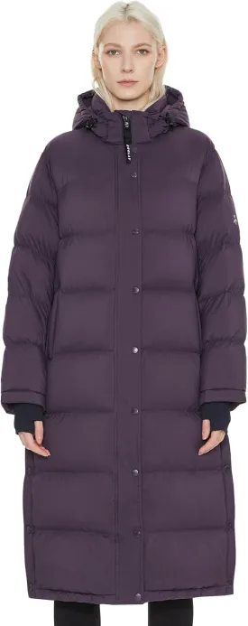 Orolay Women's Maxi Puffer Jacket Winter Warm Down Coat Casual Loose Jacket with Detachable Hood