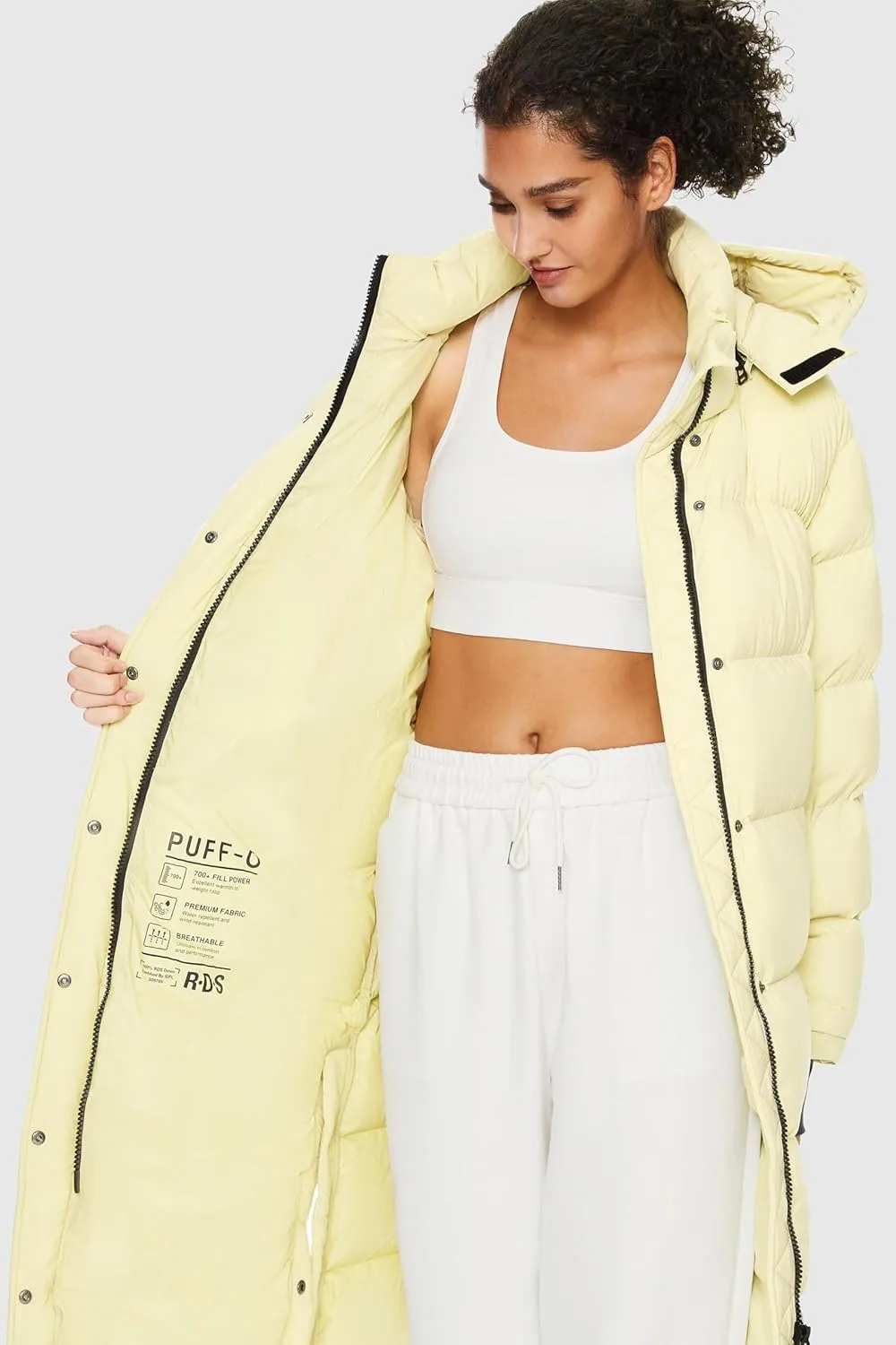 Orolay Women's Maxi Puffer Jacket Winter Warm Down Coat Casual Loose Jacket with Detachable Hood