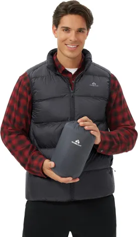 Pioneer Camp Men's Lightweight Down Vest Fill Power 700 Packable Puffer Vest Sleeveless Warm Puffy Outerwear