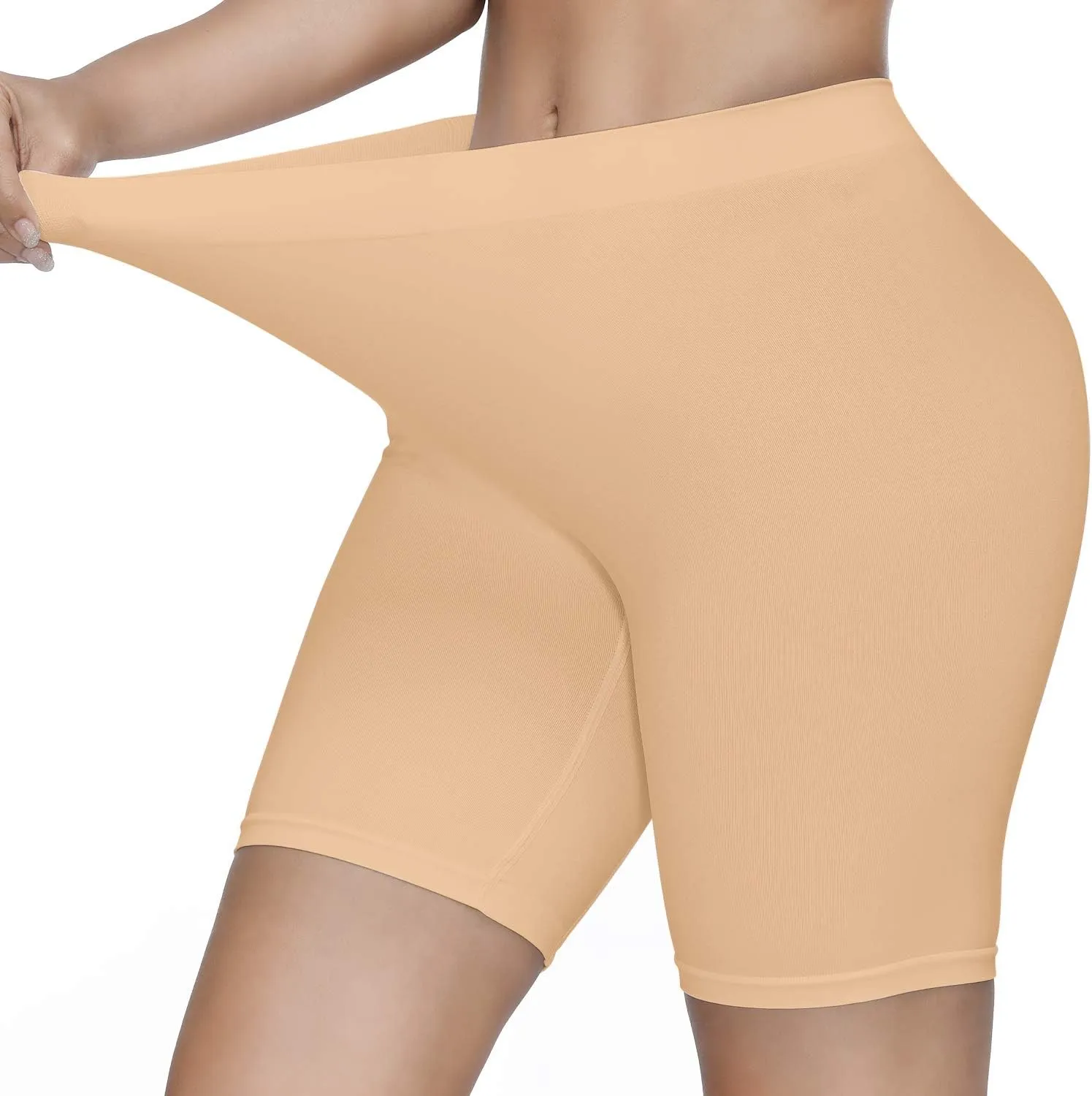 SIMIYA Women's Slip Shorts for Under Dresses, Seamless Smooth Comfortable Stretch Yoga & Bike Shorts