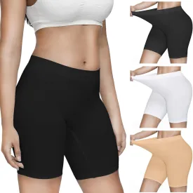 SIMIYA Women's Slip Shorts for Under Dresses, Seamless Smooth Comfortable Stretch Yoga & Bike Shorts