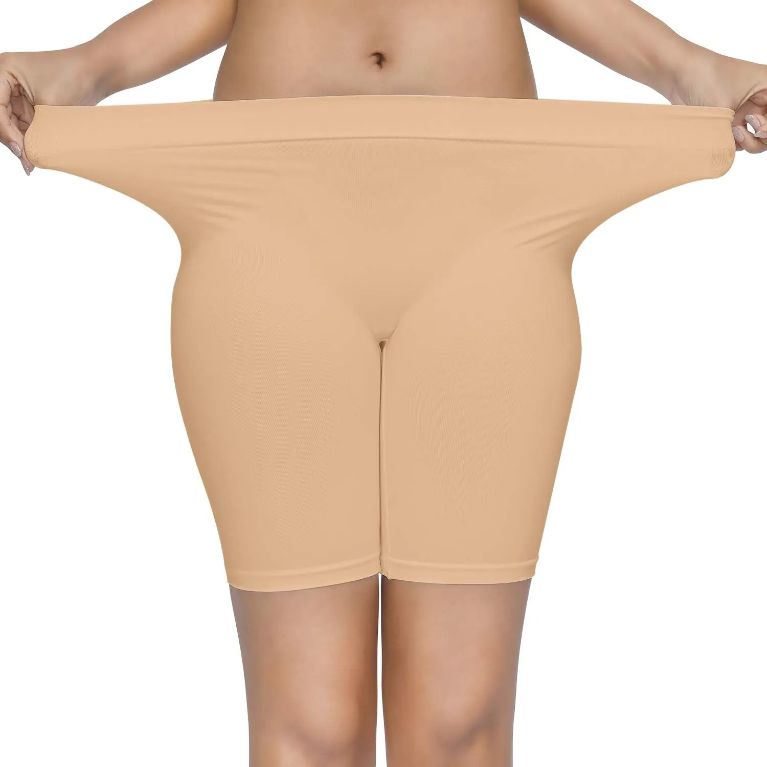 SIMIYA Women's Slip Shorts for Under Dresses, Seamless Smooth Comfortable Stretch Yoga & Bike Shorts