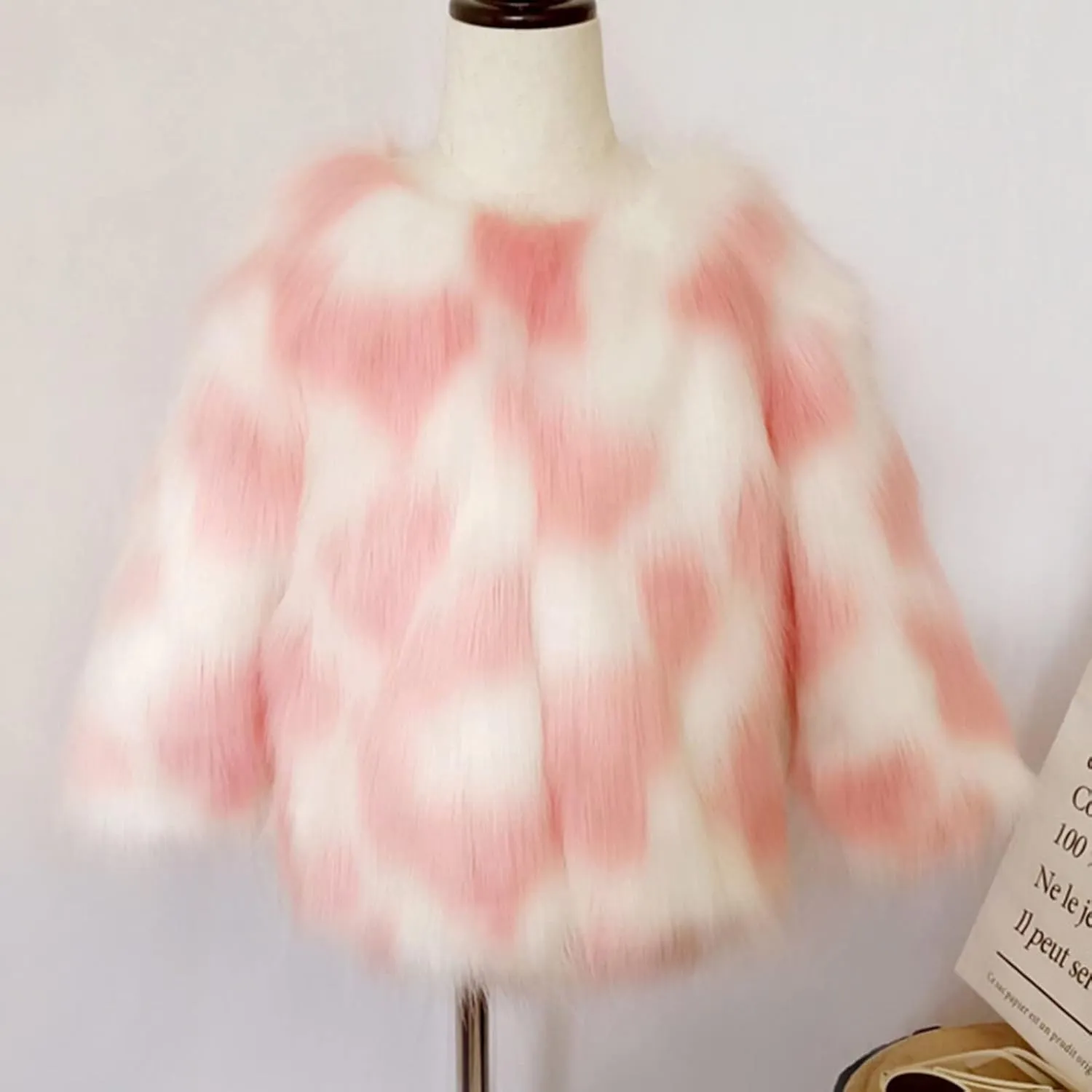 Toddler Baby Girls Shaggy Faux Fur Coat Jacket Fuzzy Cute Warm Winter Kids Clothes Fluffy Thick Outerwear Overcoat