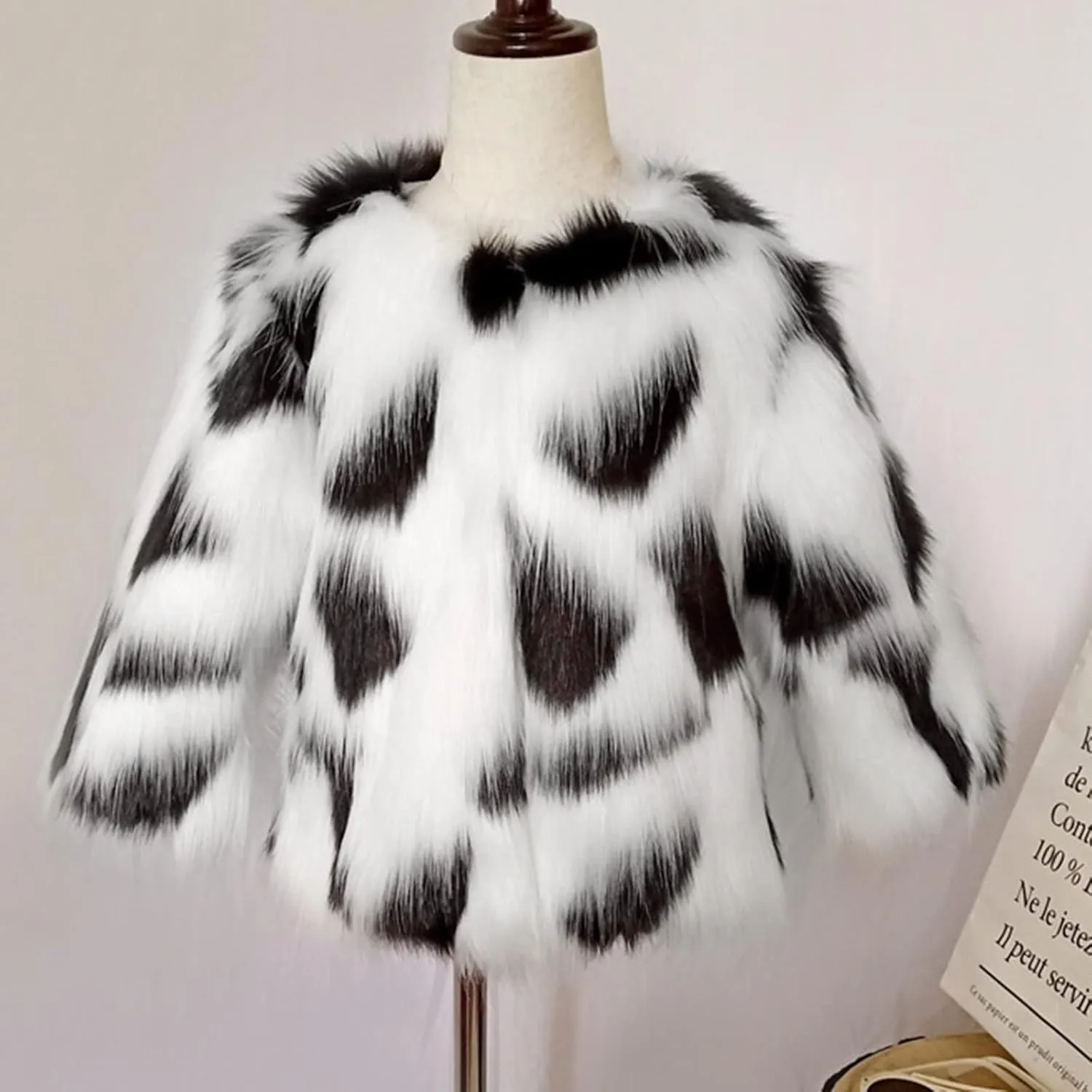 Toddler Baby Girls Shaggy Faux Fur Coat Jacket Fuzzy Cute Warm Winter Kids Clothes Fluffy Thick Outerwear Overcoat