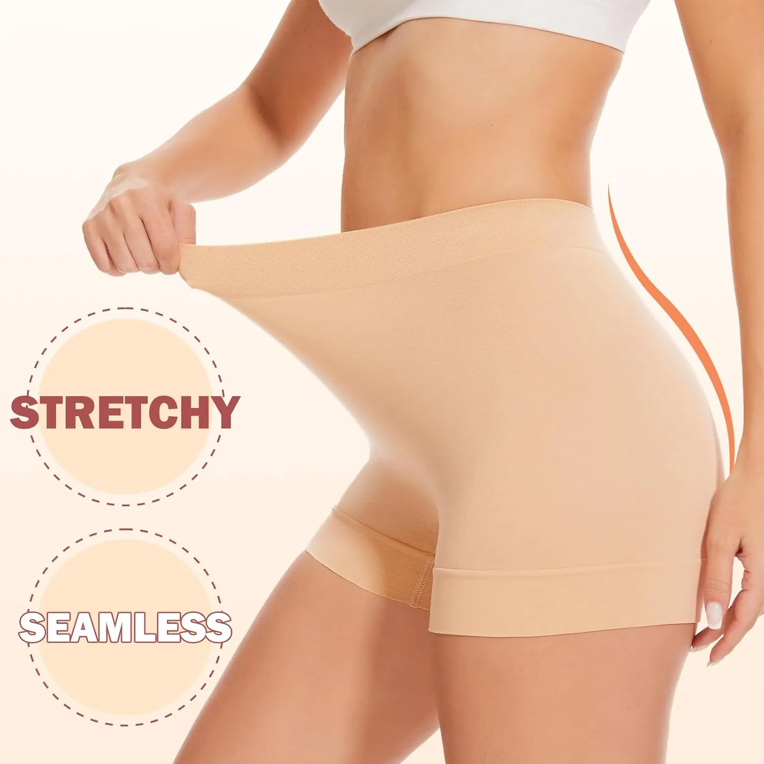 UUMIAER Slip Shorts for Women Under Dresses, Anti-Chafing Boyshorts Panties Shapewear, Yoga Biker Shorts