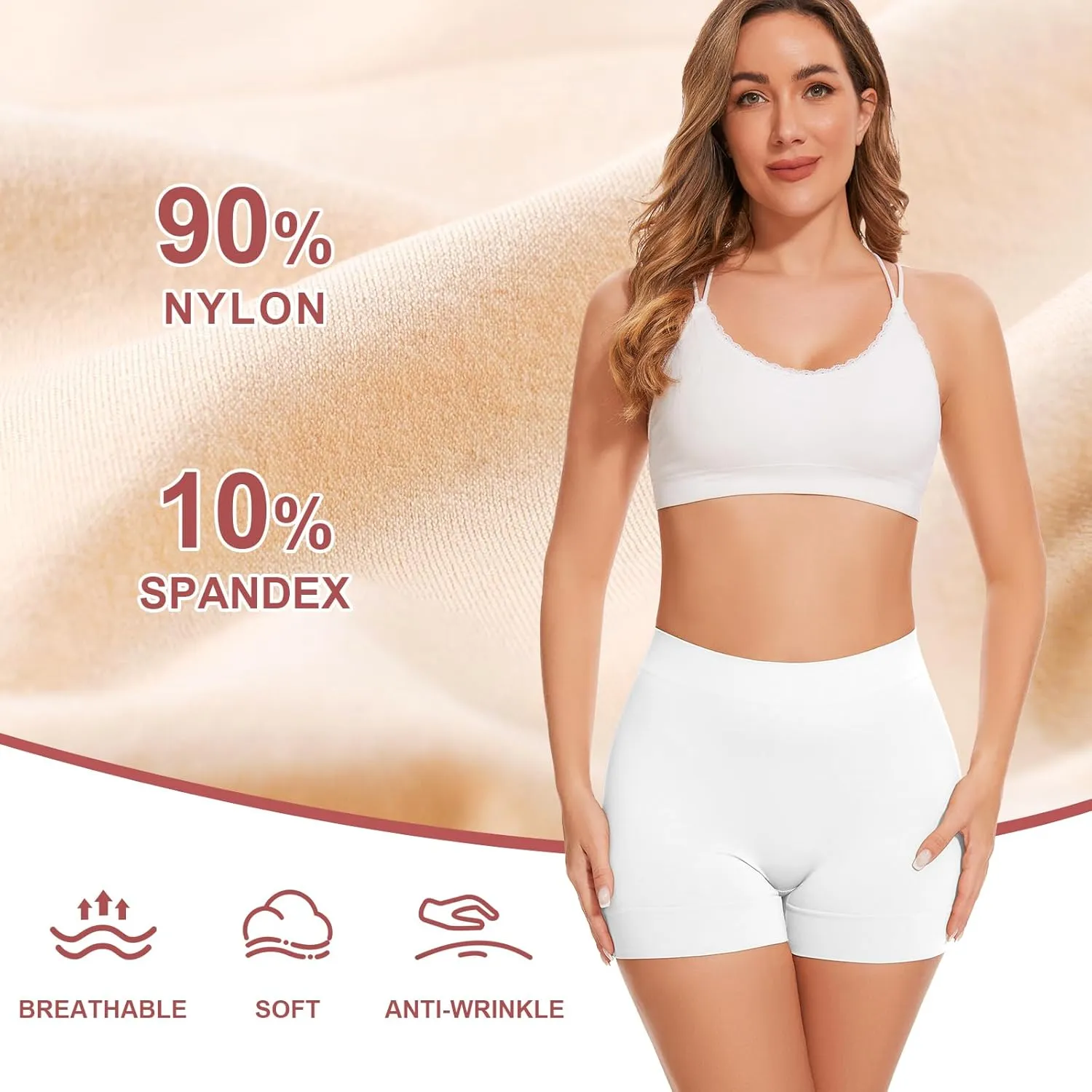 UUMIAER Slip Shorts for Women Under Dresses, Anti-Chafing Boyshorts Panties Shapewear, Yoga Biker Shorts