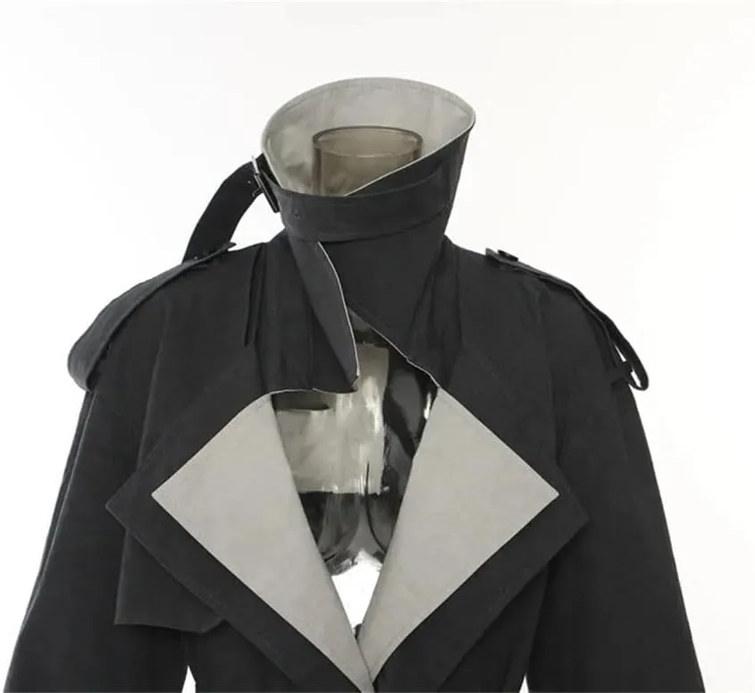 Women Contrast Color Trench Coat Single Breasted Patchwork Lapel Trenchcoatss Casual Street Long Jacket