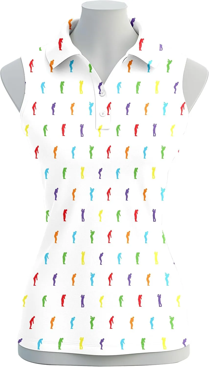 Womens Sleeveless Golf Shirt Quick Dry Athletic Tank Tops Ladies Casual Summer Golf Wear