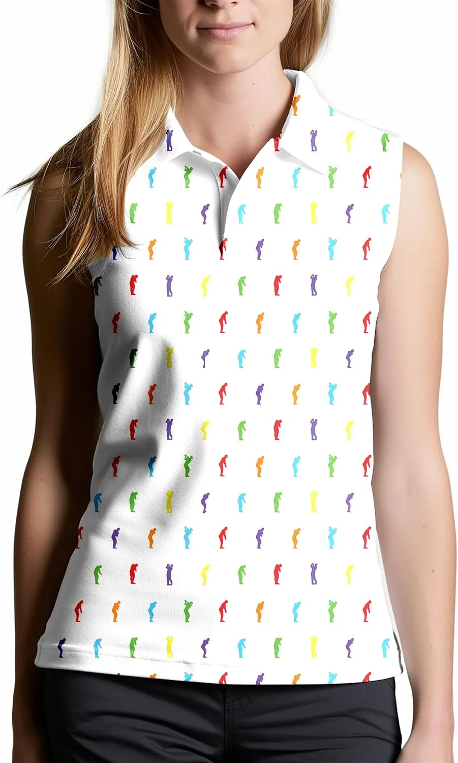 Womens Sleeveless Golf Shirt Quick Dry Athletic Tank Tops Ladies Casual Summer Golf Wear