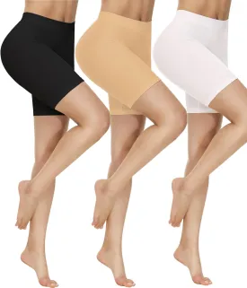 Yeblues Slip Shorts for Under Dresses Women 3 Pack Anti Chafing Shorts Cooling Boyshorts for Yoga/Bike/Workout Panties