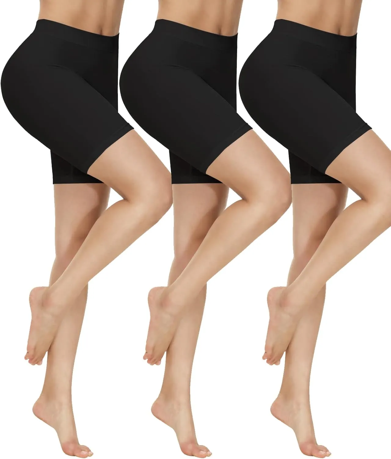Yeblues Slip Shorts for Under Dresses Women 3 Pack Anti Chafing Shorts Cooling Boyshorts for Yoga/Bike/Workout Panties