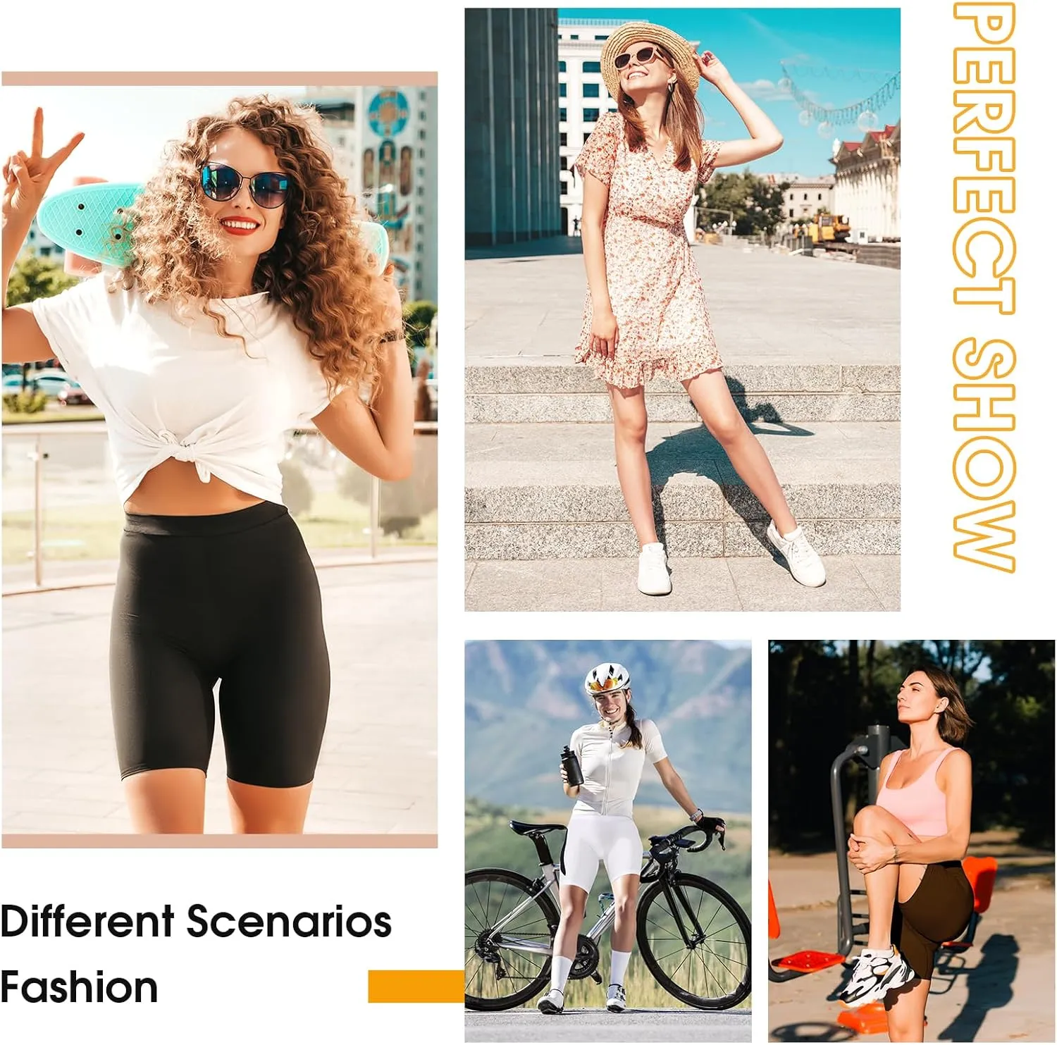 Yeblues Slip Shorts for Under Dresses Women 3 Pack Anti Chafing Shorts Cooling Boyshorts for Yoga/Bike/Workout Panties