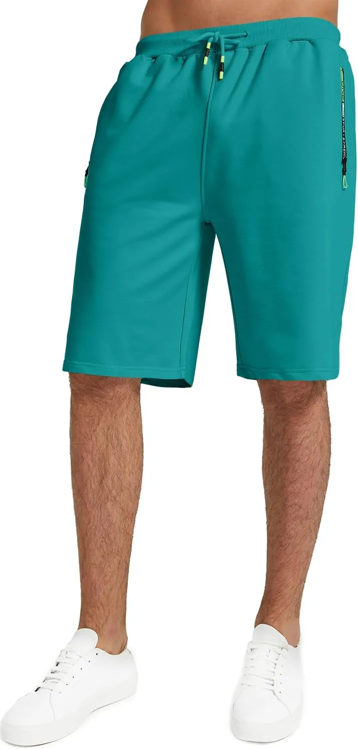 YTD Men's Shorts Casual Classic Fit Drawstring Summer Beach Shorts with Elastic Waist and Pockets